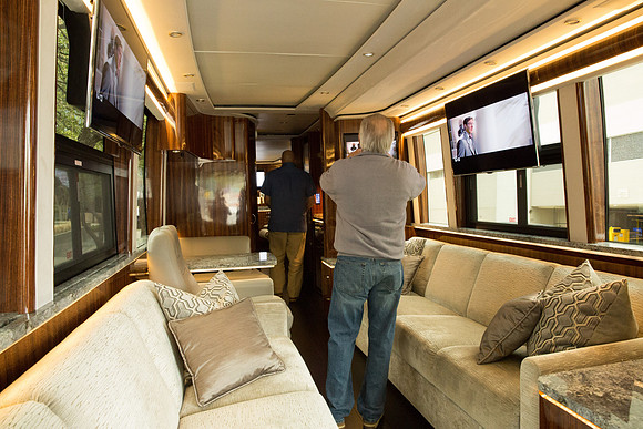 Inside Jerry's bus!